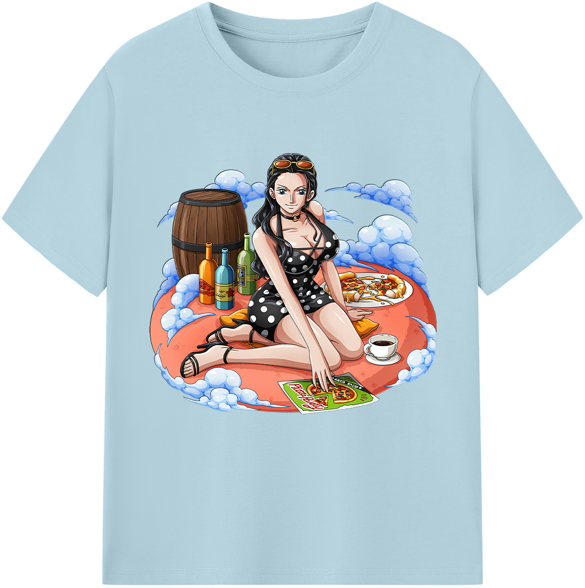 ワンピース ニコ・ロビン ONE PIECE Nico Robin 綿100％半袖Tシャツ（フロントプリント）